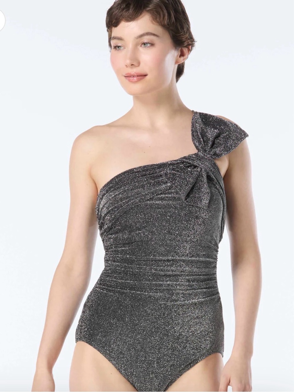 Carmen Marc Valvo Glitter Lux Bow UW Sz 14 NWT🕶️